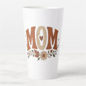 Rustige Herfst Moeder Bloemig Herfst Liefde Latte Mok (Voorkant)