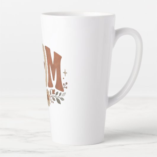Rustige Herfst Moeder Bloemig Herfst Liefde Latte Mok (Rechts)