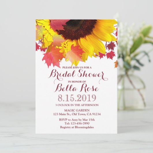 Rustige Herfst najaar Kaarten van zonnebloempitten (Staand voorkant)