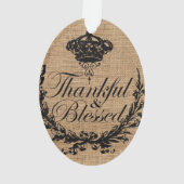 rustige herfst najaar Thanksgiving dankjewel gezeg Ornament (achterkant)