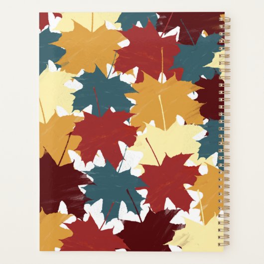 Rustige Herfst najaar Waterverf verlaat Planner (Achterkant)