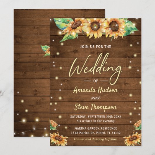 Rustige Herfst najaar zomerchic Wedding Kaart (Voorkant / Achterkant)