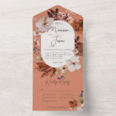 Rustige Herfst Neutrale adem Rust Dinner All In One Uitnodiging (Binnen)