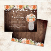 Rustige Herfst Oranje Mason Jar Lights Weddenschap