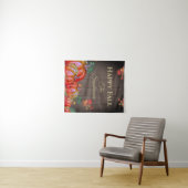 Rustige Herfst Oranje pompoen met bladeren Hout Wandkleed (In Situ (horizontaal))