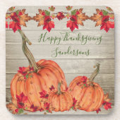 Rustige herfst Oranje pompoenen Bier Onderzetter (Voorkant)