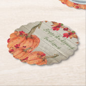 Rustige herfst Oranje pompoenen Kartonnen Onderzetters (Gekanteld)