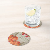 Rustige herfst Oranje pompoenen Kartonnen Onderzetters (Insitu)