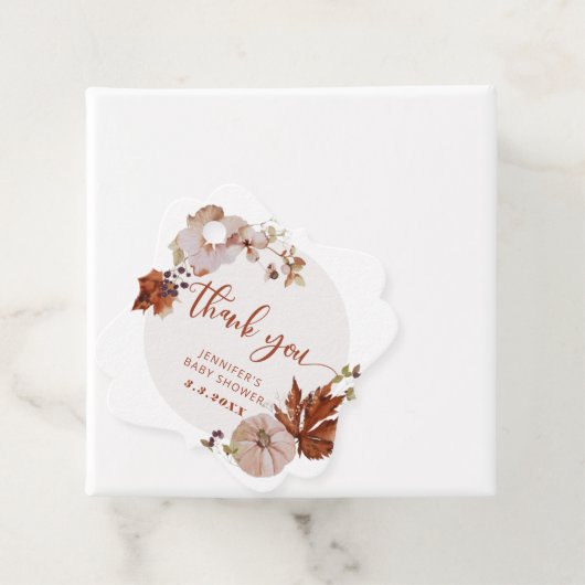 Rustige herfst pompoen bedankt je label (In situ)