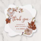 Rustige herfst pompoen bedankt je label (Voorkant)