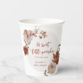 Rustige herfst pompoen bedankt je label papieren bekers (Voorkant)