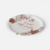 Rustige herfst pompoen bedankt je label papieren bordje (Gekanteld)