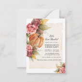 Rustige Herfst pompoen geven Bedankt Notitiekaartje (Voorkant)