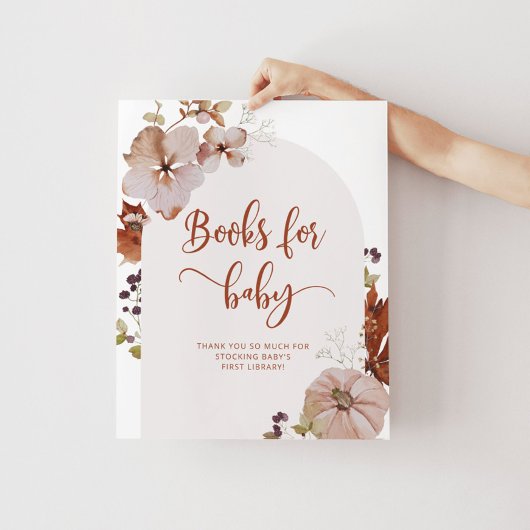 Rustige herfst pompoenboeken voor baby poster