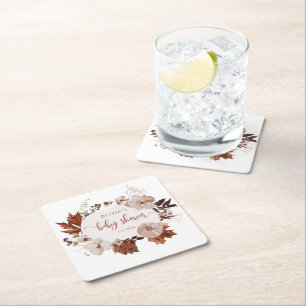 Rustige herfst pompoenen kartonnen onderzetters