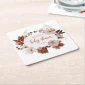 Rustige herfst pompoenen kartonnen onderzetters (Schuin)