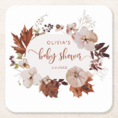 Rustige herfst pompoenen kartonnen onderzetters (Voorkant)