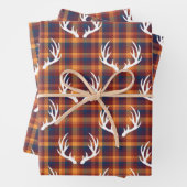 Rustige Herfst Pset & White Deer Antlers Inpakpapier Vel (In situ)