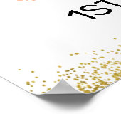 Rustige Herfst Pumpkin 1 Birthday Welkomstteken Poster (Hoek)