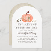 Rustige Herfst Pumpkin 1 oktober Kaart (Voorkant / Achterkant)