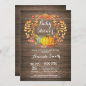 Rustige Herfst Pumpkin-Baby shower Kaart (Voorkant / Achterkant)