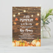 Rustige Herfst Pumpkin-Baby shower Uitnodiging (Staand voorkant)