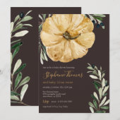 Rustige Herfst Pumpkin-Baby shower Uitnodiging (Voorkant / Achterkant)
