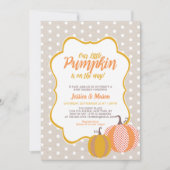 Rustige Herfst Pumpkin-Baby shower Uitnodiging (Voorkant)