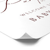 Rustige Herfst Pumpkin Baby shower Welkomstteken Poster (Hoek)