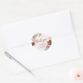 Rustige herfst pumpkin bedankt ronde sticker (Envelop)