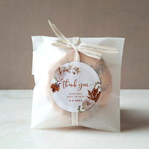 Rustige herfst pumpkin bedankt ronde sticker