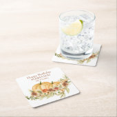 Rustige Herfst Pumpkin Birthday Party Cocktail Kartonnen Onderzetters (Insitu)