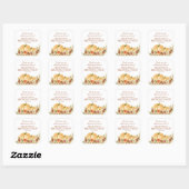 Rustige Herfst Pumpkin Birthday Party Favor Vierkante Sticker (Vel)
