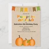 Rustige Herfst Pumpkin Birthday Party Kaart (Voorkant)