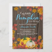 Rustige Herfst Pumpkin Boy Baby shower-uitnodiging Kaart (Voorkant)