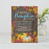Rustige Herfst Pumpkin Boy Baby shower-uitnodiging Kaart (Staand voorkant)