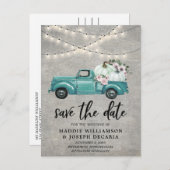 Rustige Herfst Pumpkin Floral Licht sparen de Datu Aankondigingskaart (Voorkant / Achterkant)