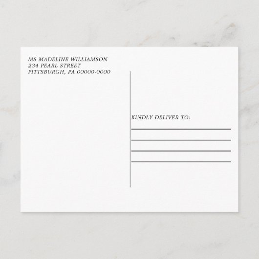 Rustige Herfst Pumpkin Floral Licht sparen de Datu Aankondigingskaart (Achterkant)