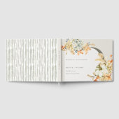 Rustige Herfst Pumpkin Leafy Floral Arch Wedding Gastenboek (Volledig)