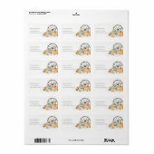 Rustige Herfst Pumpkin Leafy Floral Wheel Adres Etiket (Full Sheet)