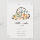 Rustige Herfst Pumpkin Leafy Seating Chart Table K Bedankkaart (Voorkant)