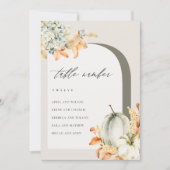 Rustige Herfst Pumpkin Leafy Seating Chart Table K Bedankkaart (Voorkant)