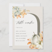 Rustige Herfst Pumpkin Leafy Seating Chart Table K Bedankkaart (Achterkant)