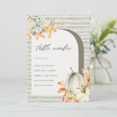 Rustige Herfst Pumpkin Leafy Seating Chart Table K Bedankkaart (Staand voorkant)