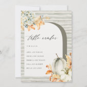 Rustige Herfst Pumpkin Leafy Seating Chart Table K Bedankkaart (Achterkant)