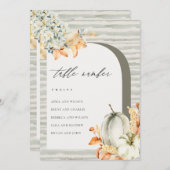 Rustige Herfst Pumpkin Leafy Seating Chart Table K Bedankkaart (Voorkant / Achterkant)