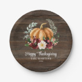 Rustige Herfst Pumpkin-Thanksgiving Borden Papieren Bordje (Voorkant)