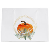 Rustige Herfst Pumpkin-Waterverf Groot Cadeauzakje (Voorkant)