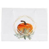 Rustige Herfst Pumpkin-Waterverf Groot Cadeauzakje (Achterkant)