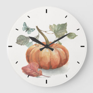 Rustige Herfst Pumpkin-Waterverf Grote Klok